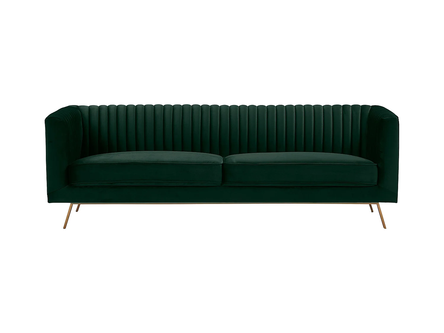 Sofá de 3 plazas en terciopelo verde oscuro - Gatsby