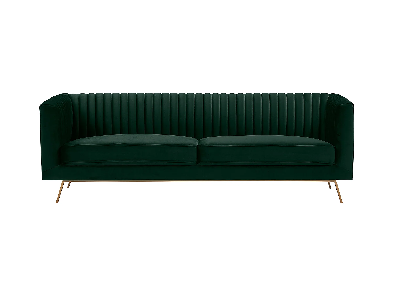 Canapé 3 places en velours vert foncé - Gatsby