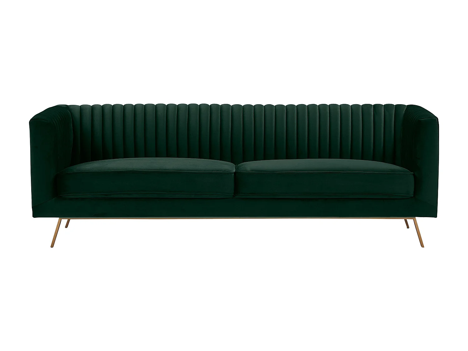 Sofá de 3 plazas en terciopelo verde oscuro - Gatsby