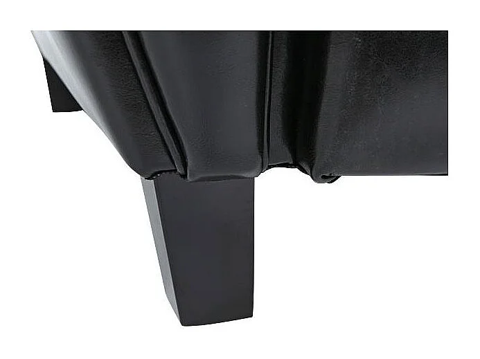 Sofá negro de 2 plazas en piel revestida - Club