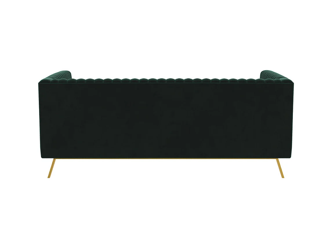 Sofá de 2 plazas en terciopelo verde oscuro - Gatsby