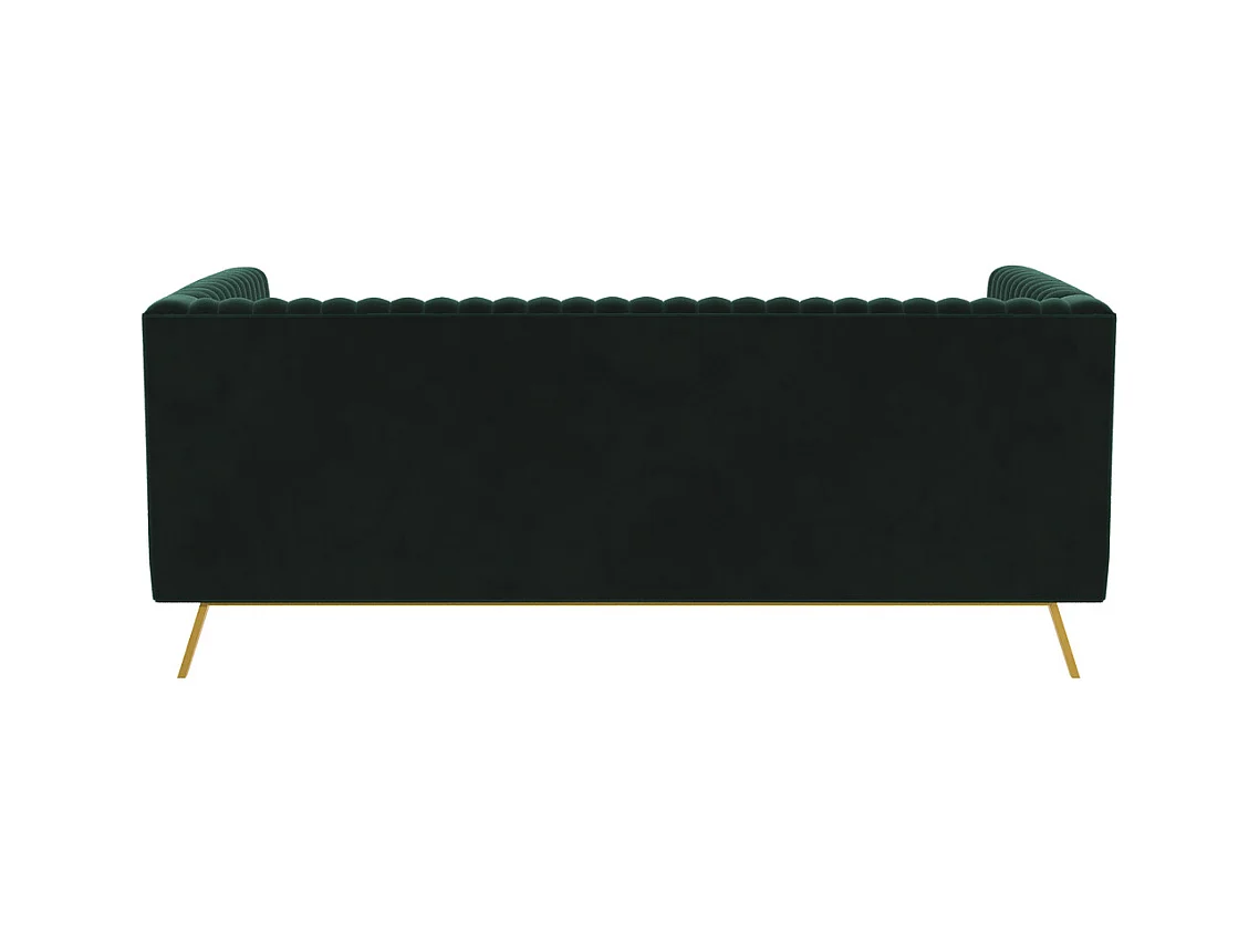 Sofá de 2 plazas en terciopelo verde oscuro - Gatsby