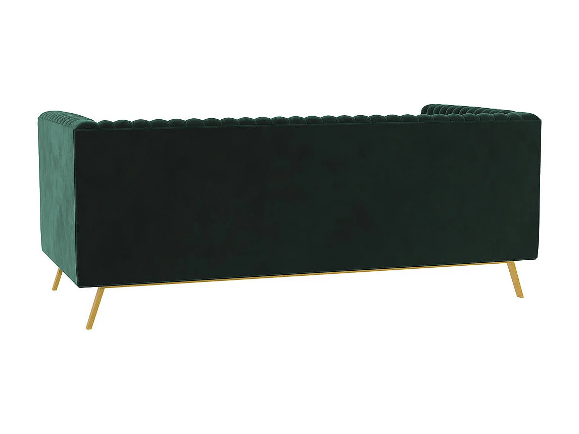 Divano a 2 posti in velluto verde scuro - Gatsby