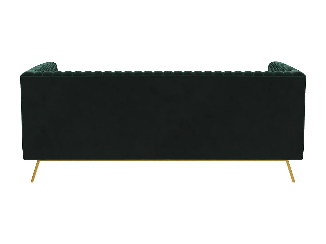 Divano a 2 posti in velluto verde scuro - Gatsby
