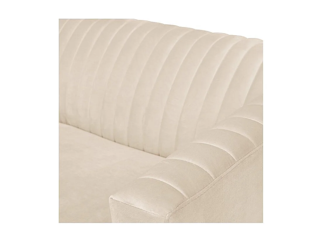 Sofá de 3 plazas en terciopelo beige - Gatsby