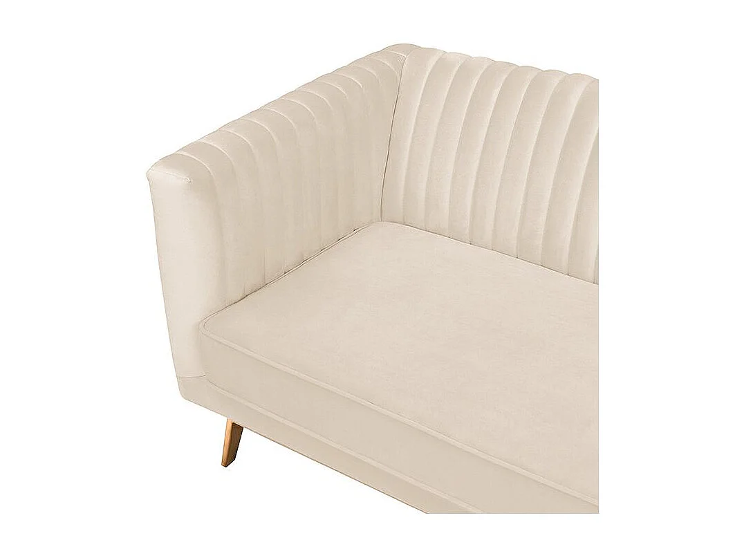 Sofá de 3 plazas en terciopelo beige - Gatsby