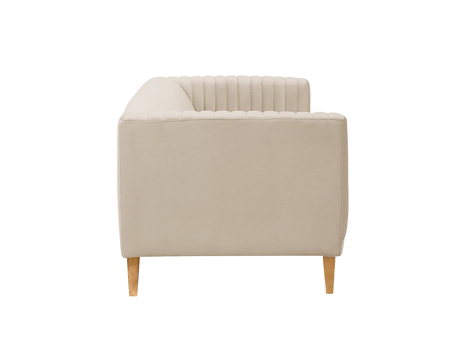 Dreisitzer aus beigem Velours - Gatsby