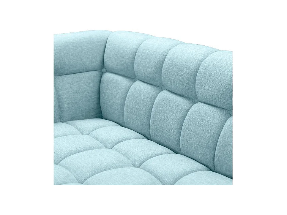 Sofá de 3 plazas con tapicería de tela azul claro - Carmen