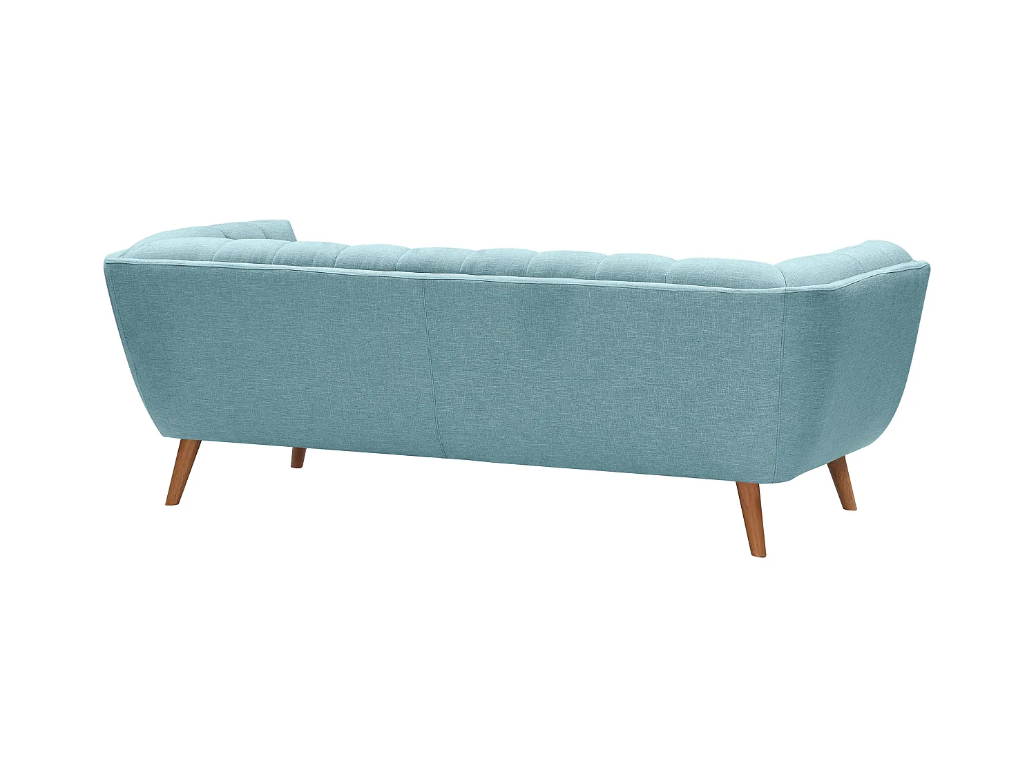 Sofá de 3 plazas con tapicería de tela azul claro - Carmen