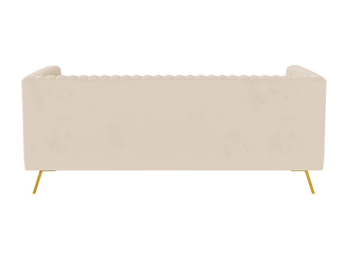 Canapé 2 places en velours beige - Gatsby