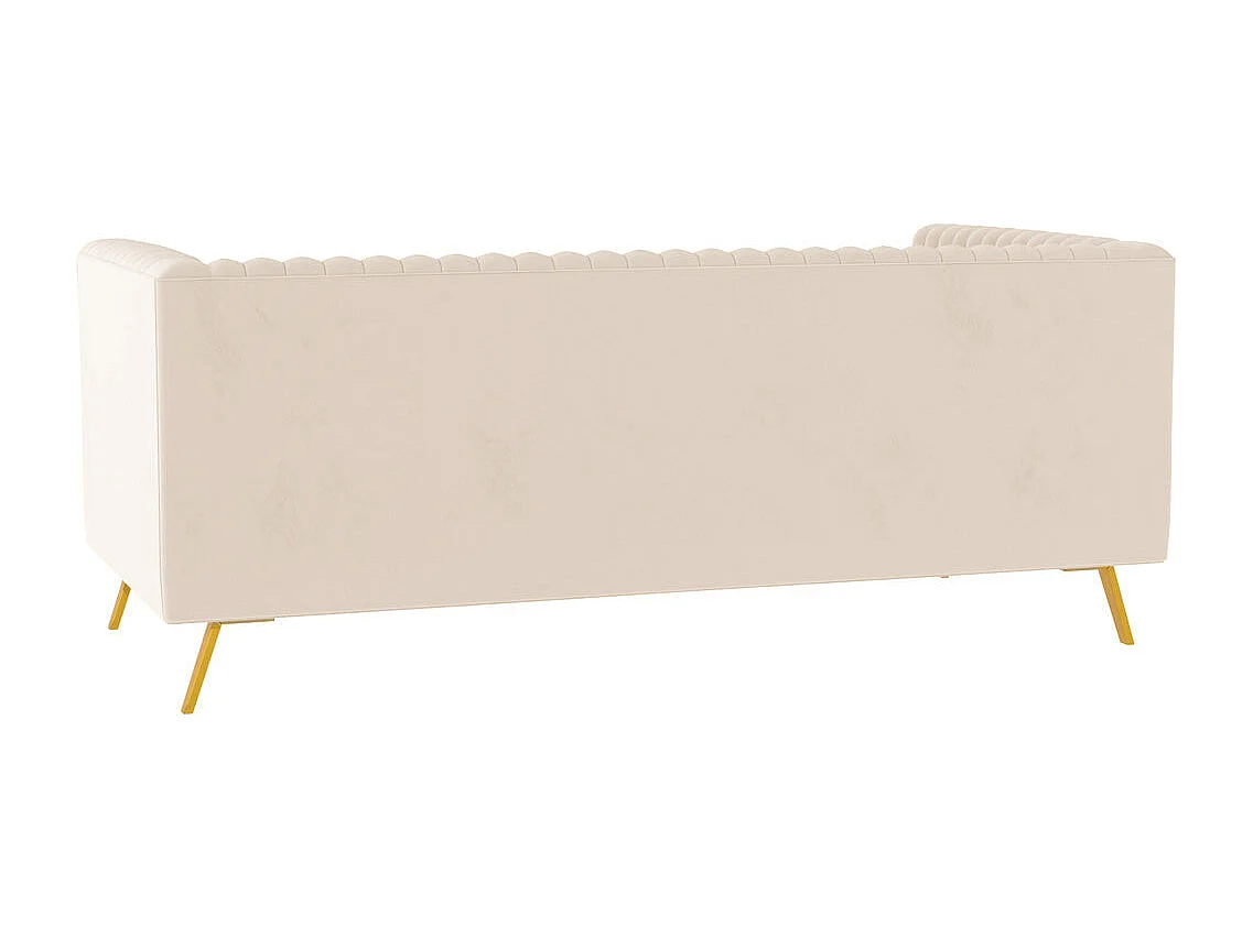 Sofá de 2 plazas en terciopelo beige - Gatsby