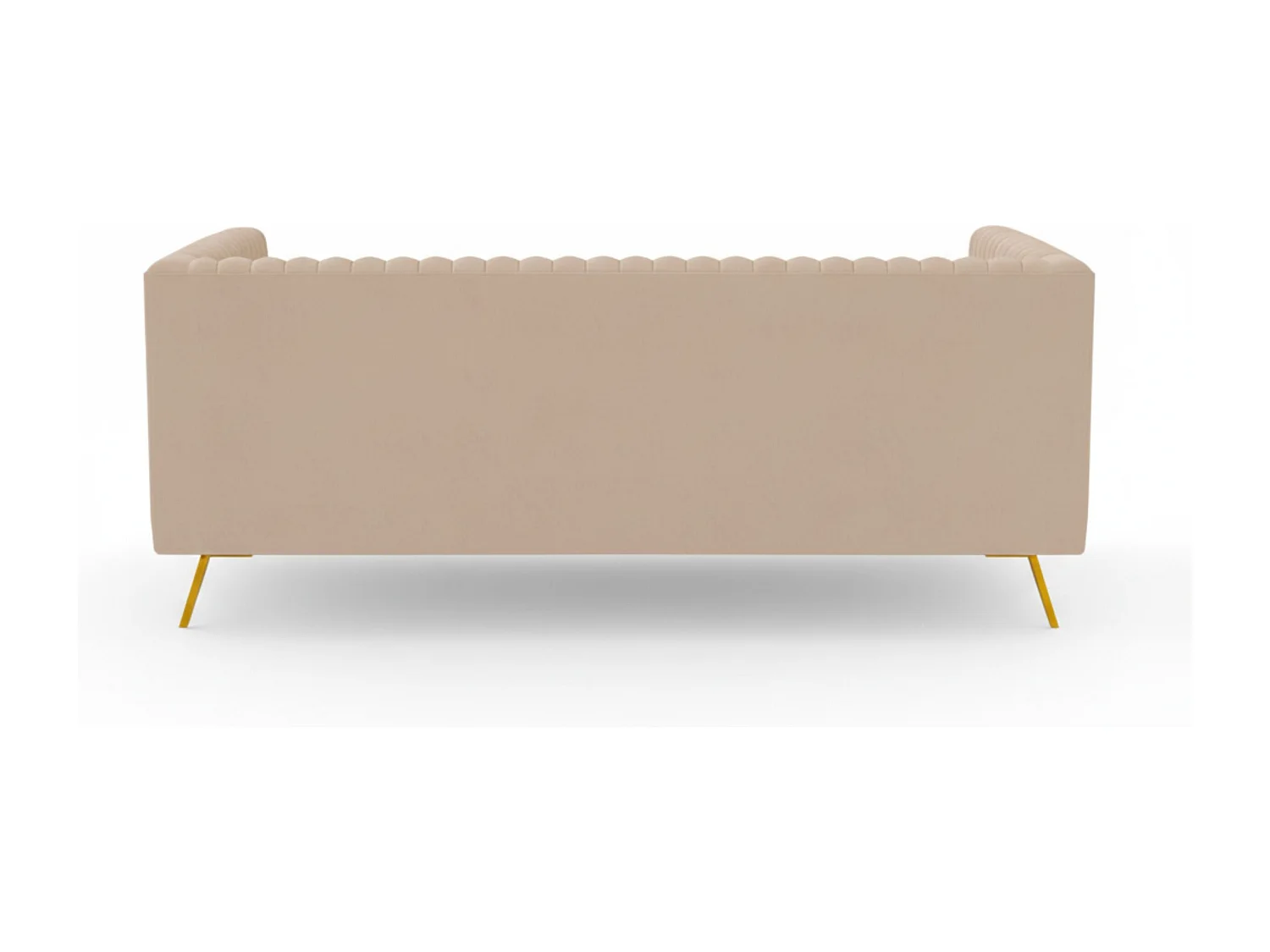 Sofá de 2 plazas en terciopelo beige - Gatsby