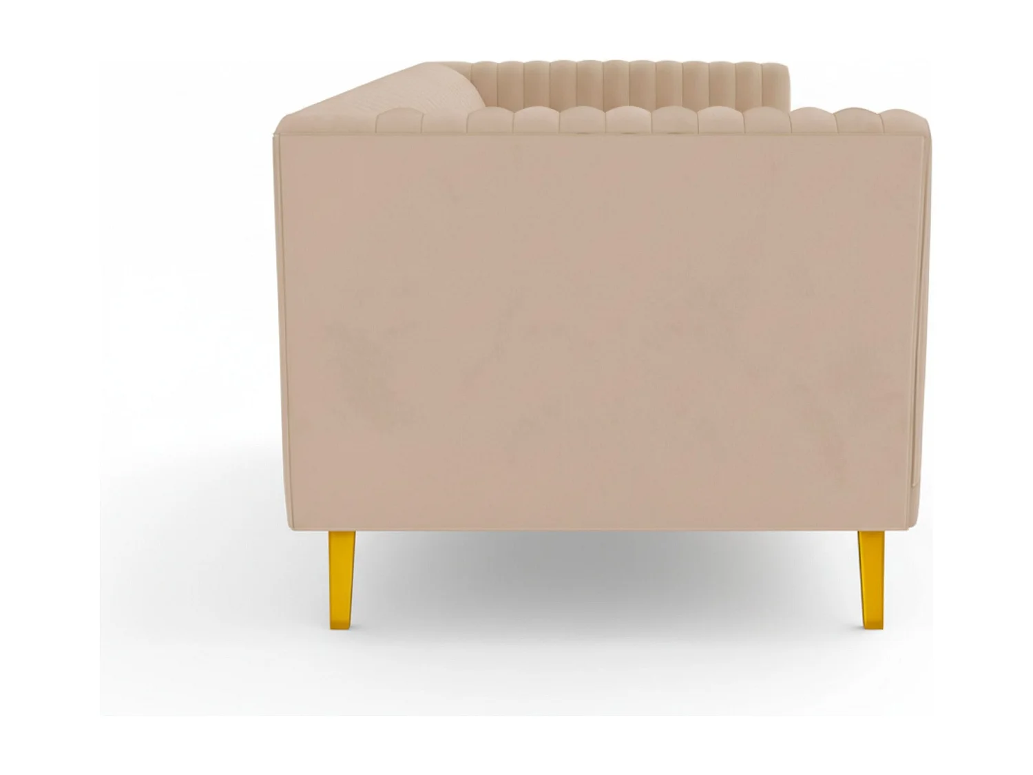 Sofá de 2 plazas en terciopelo beige - Gatsby