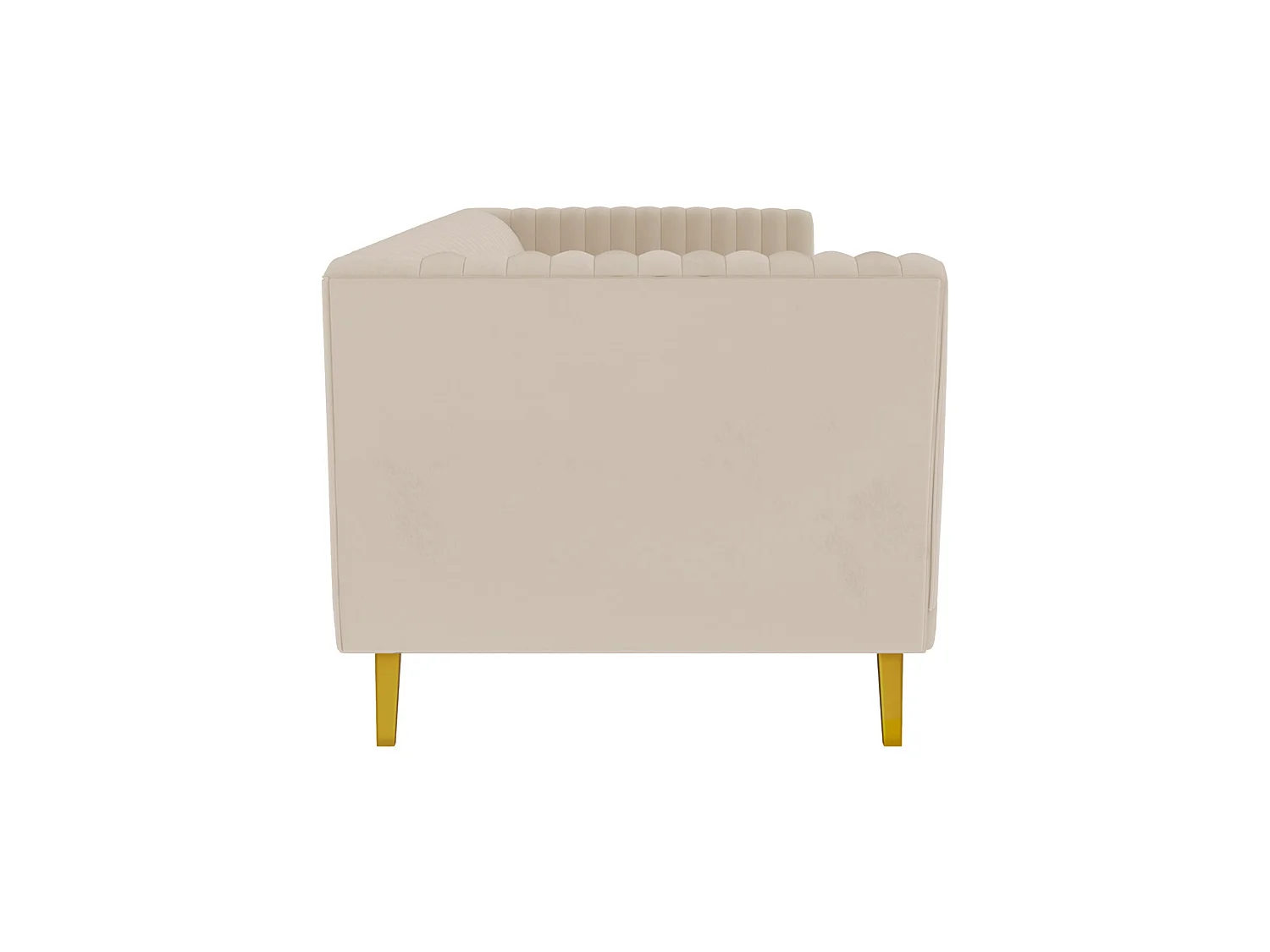 Sofá de 2 plazas en terciopelo beige - Gatsby