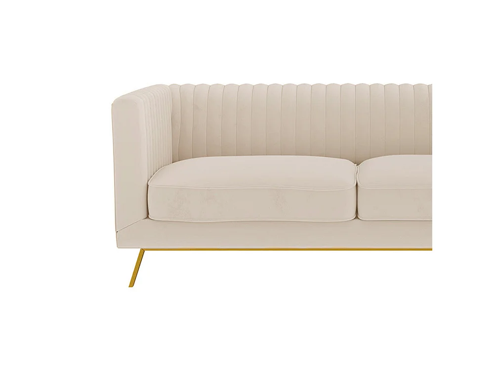 Sofá de 2 plazas en terciopelo beige - Gatsby