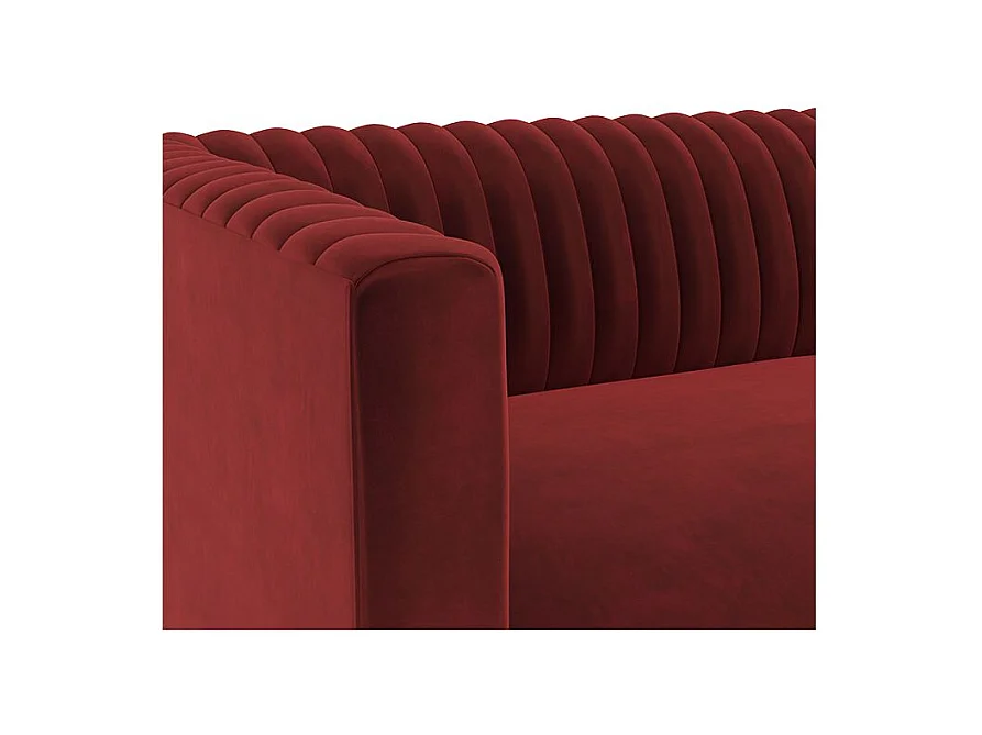 Canapé 3 places en velours bordeaux - Gatsby