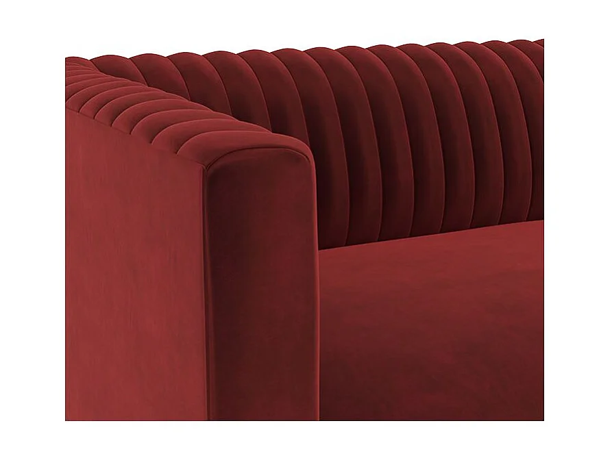 Sofá de 3 plazas en terciopelo burdeos - Gatsby