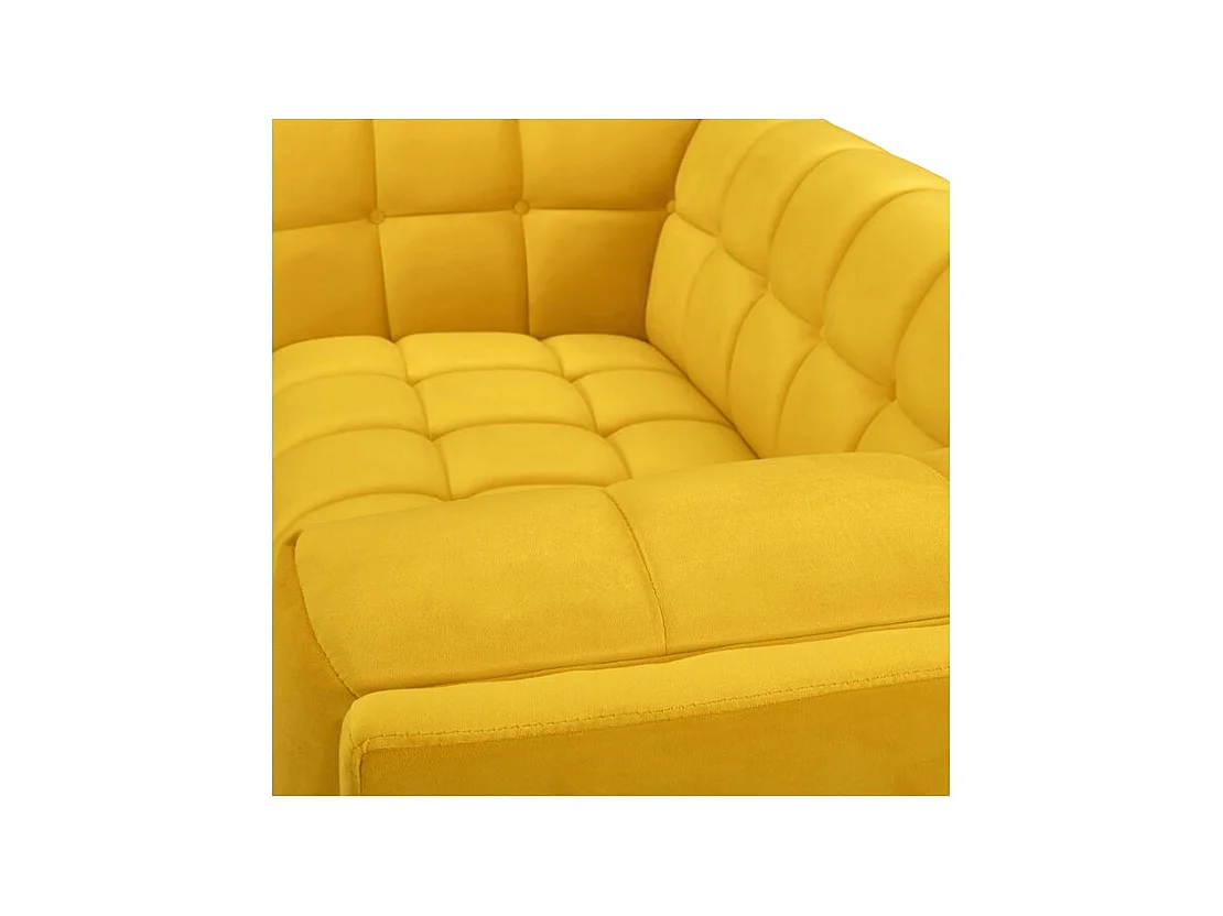Canapé 2 places en velours jaune - Mona