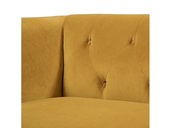 Canapé Olympia 3 places en velours jaune