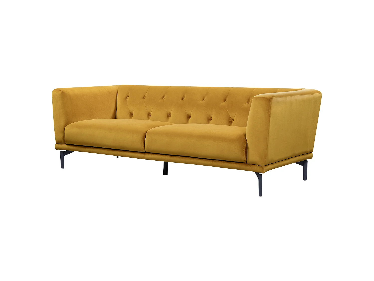 Canapé Olympia 3 places en velours jaune