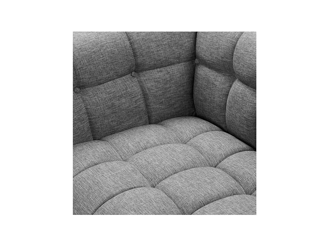 Sofá de 3 plazas con tapicería de tela gris - Carmen