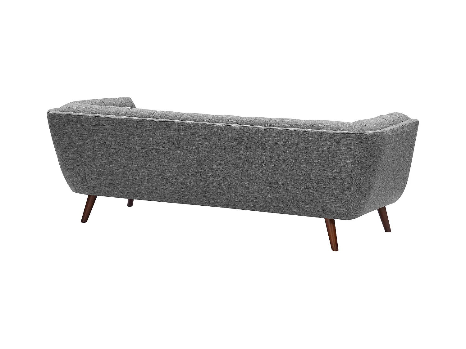 Sofá de 3 plazas con tapicería de tela gris - Carmen