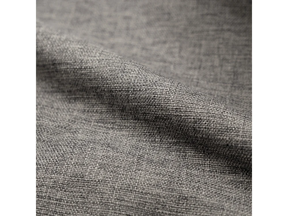 Canapé 3 places capitonné en tissu gris - Carmen