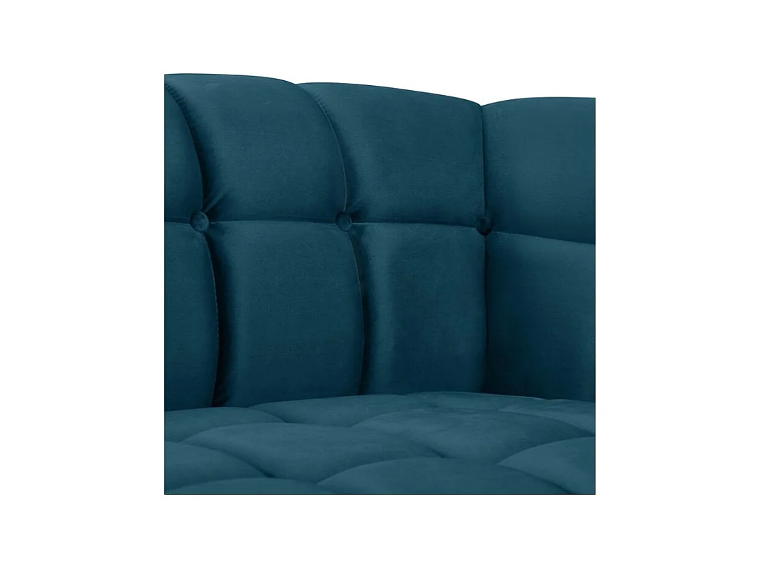 Sofá de 2 plazas de terciopelo azul oscuro - Mona