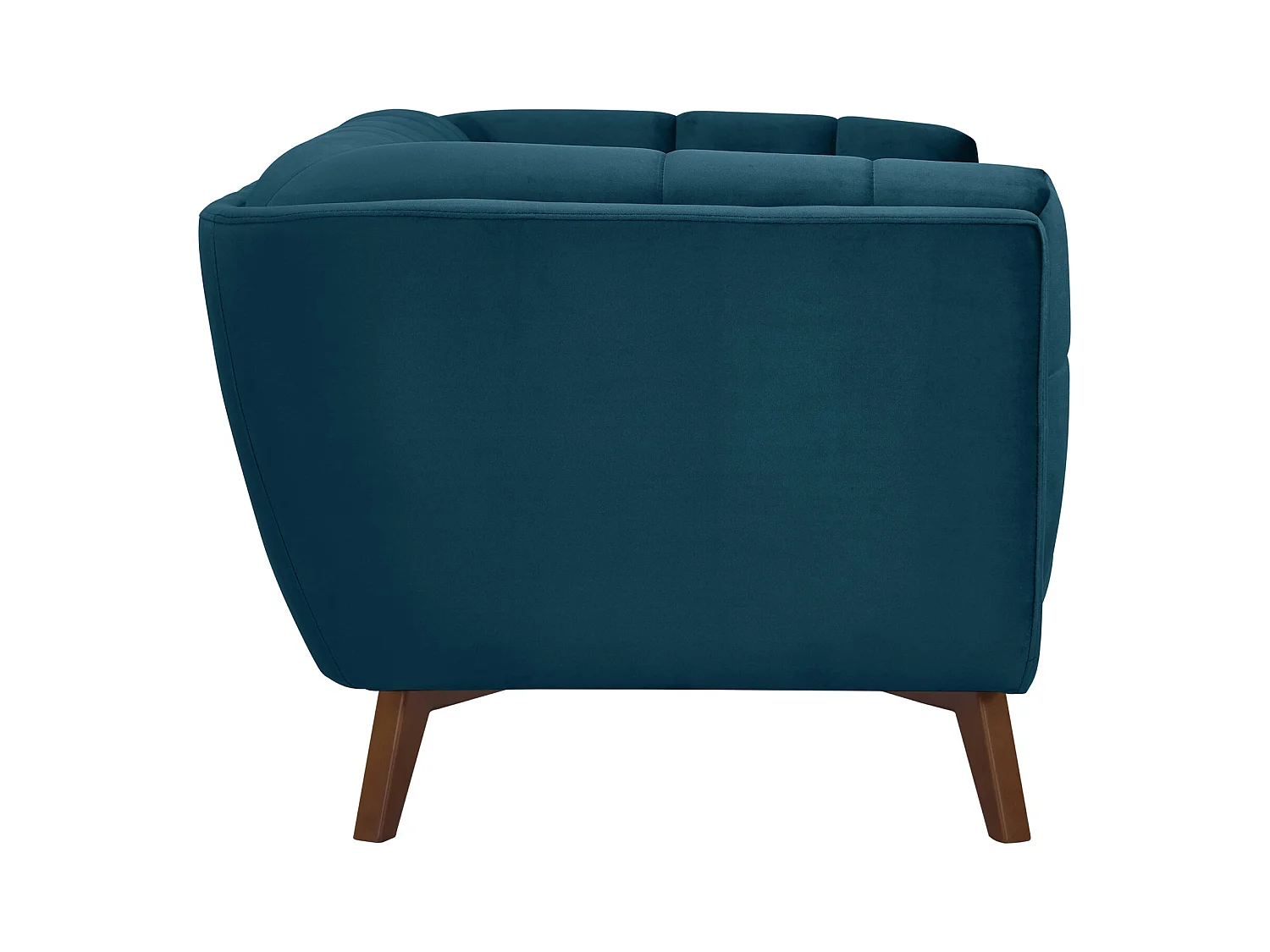 Sofá de 2 plazas de terciopelo azul oscuro - Mona