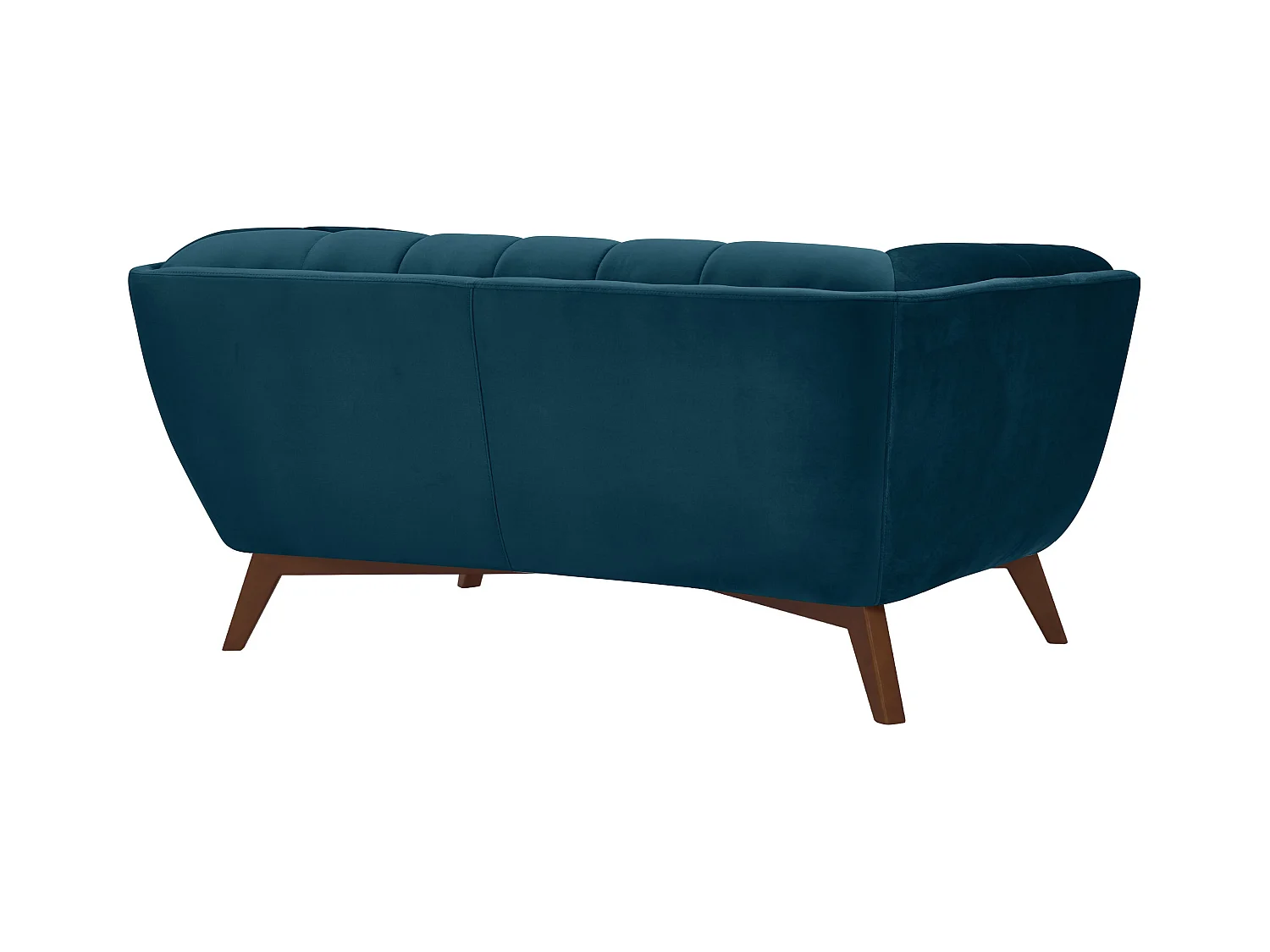 Sofá de 2 plazas de terciopelo azul oscuro - Mona