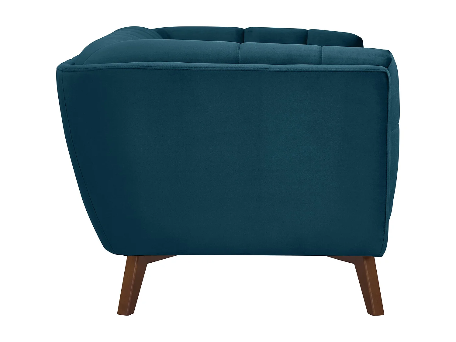 Sofá de 2 plazas de terciopelo azul oscuro - Mona