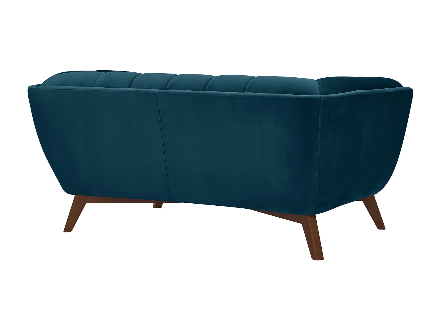 Sofá de 2 plazas de terciopelo azul oscuro - Mona