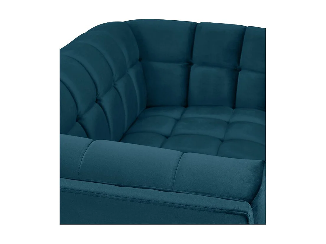 Sofá de 2 plazas de terciopelo azul oscuro - Mona