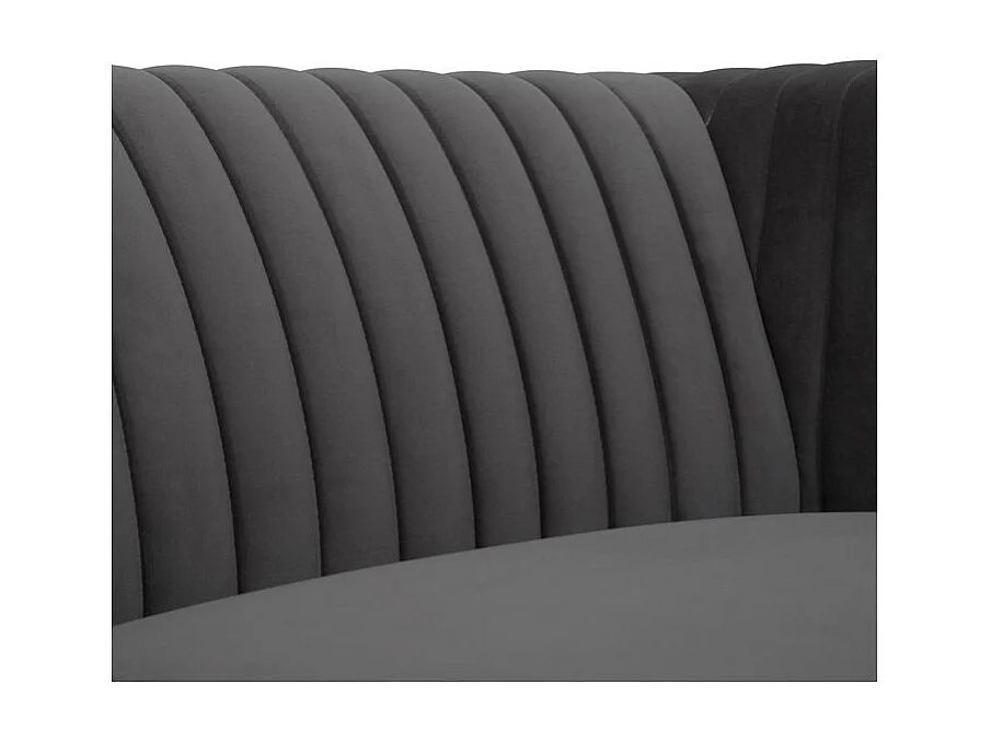 Divano a 2 posti in velluto grigio - Gatsby