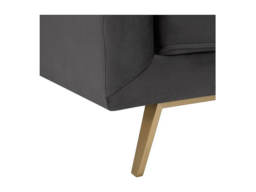 Divano a 2 posti in velluto grigio - Gatsby