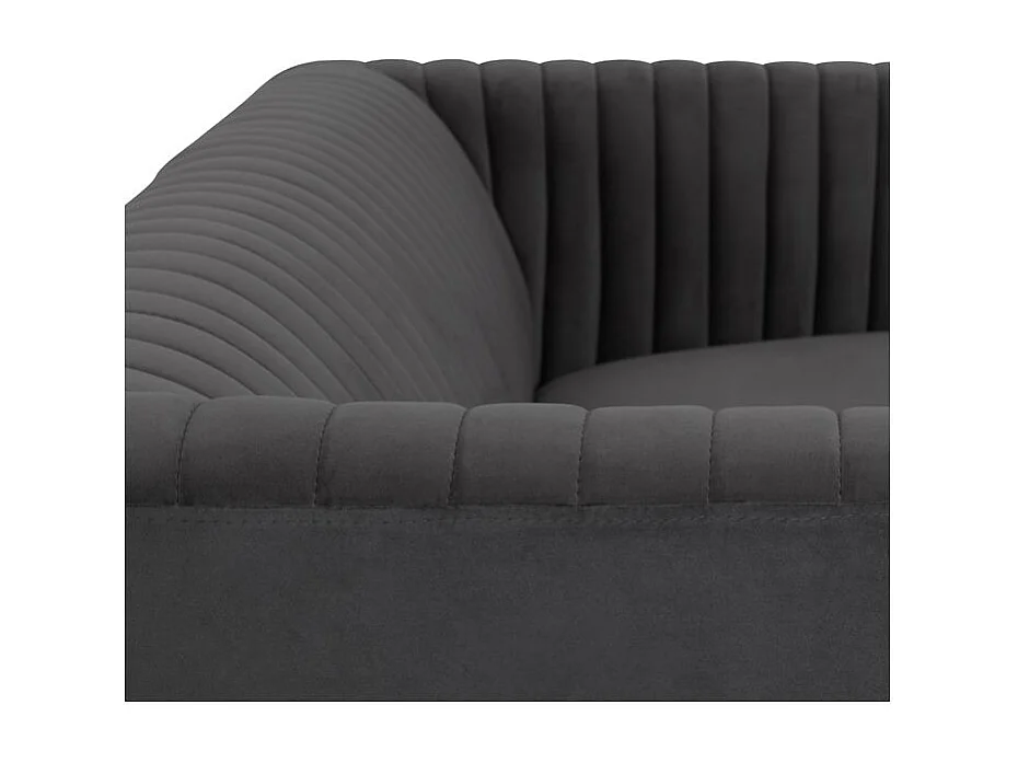 Divano a 2 posti in velluto grigio - Gatsby