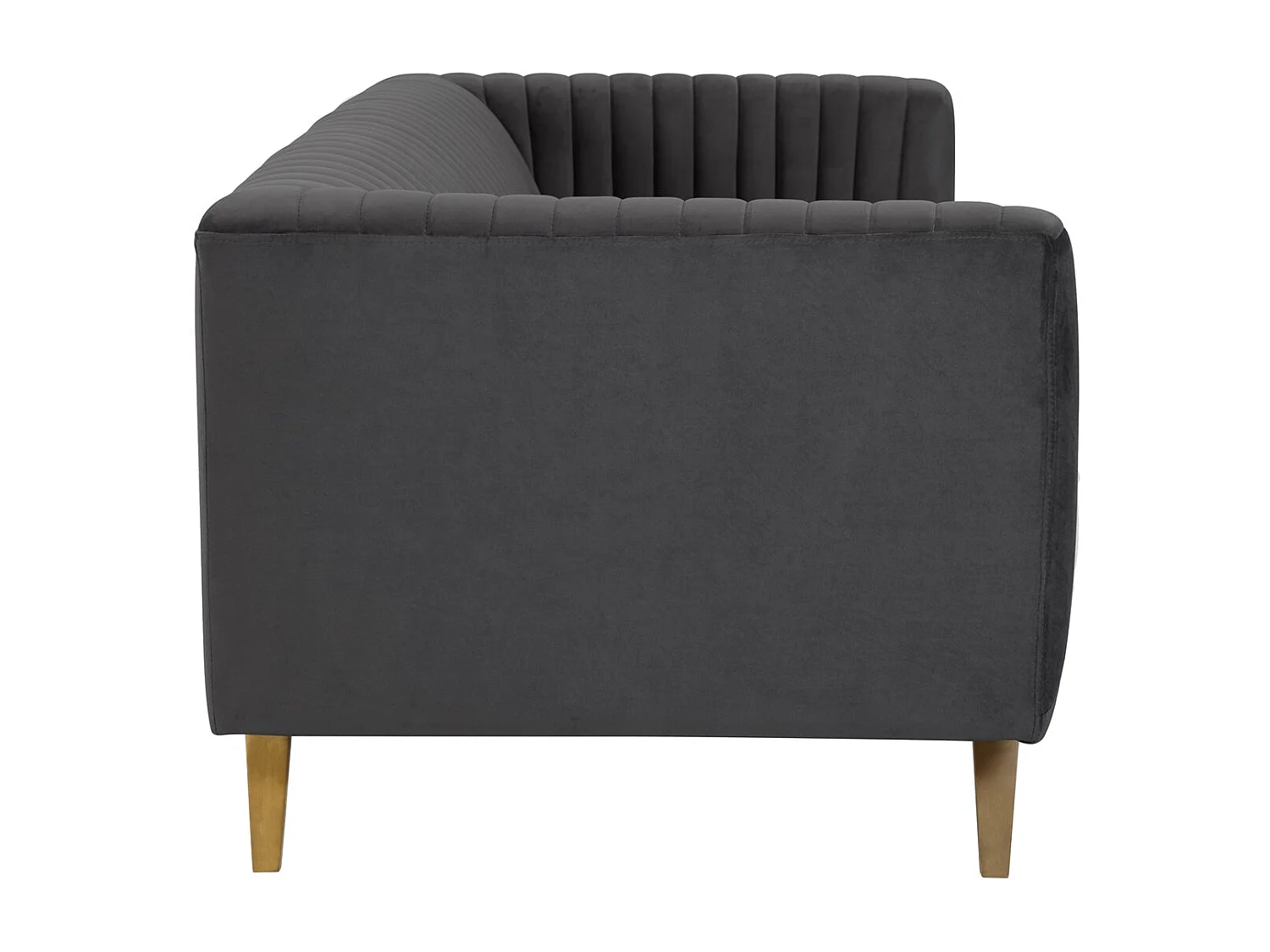 Divano a 2 posti in velluto grigio - Gatsby