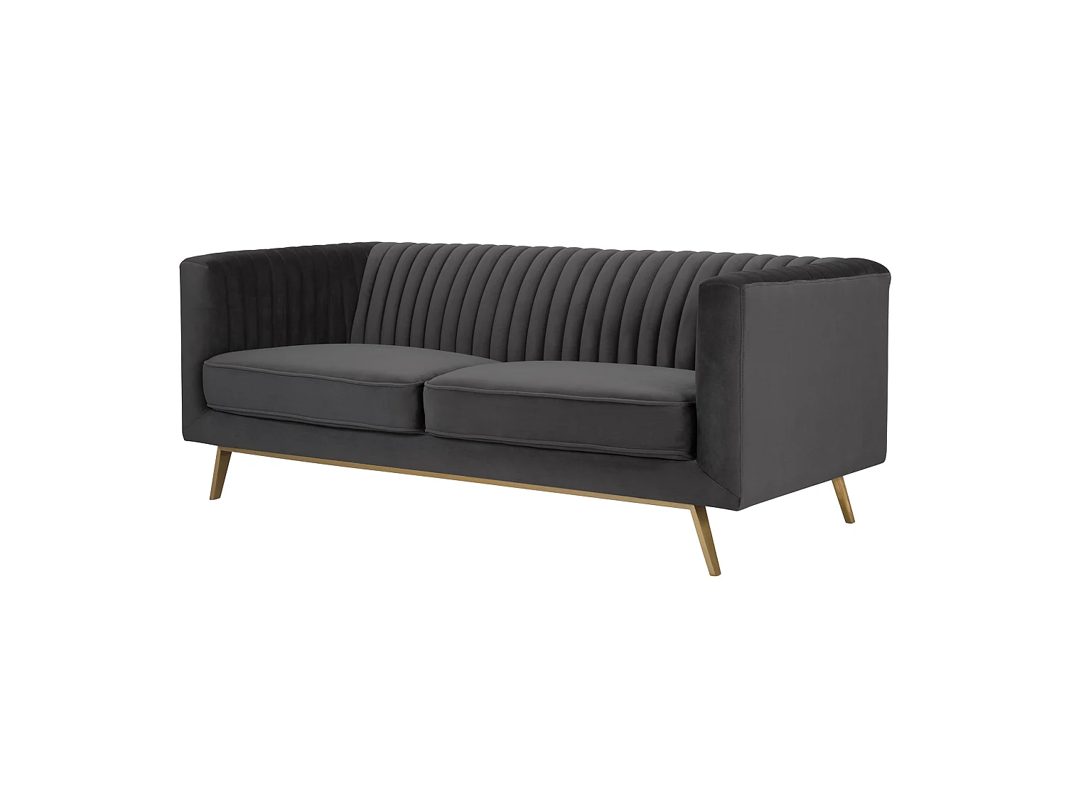 Divano 2 posti in velluto grigio - Gatsby