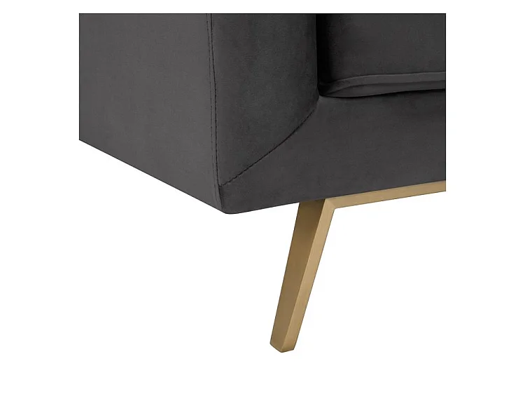 Divano 2 posti in velluto grigio - Gatsby