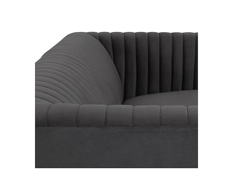 Divano 2 posti in velluto grigio - Gatsby