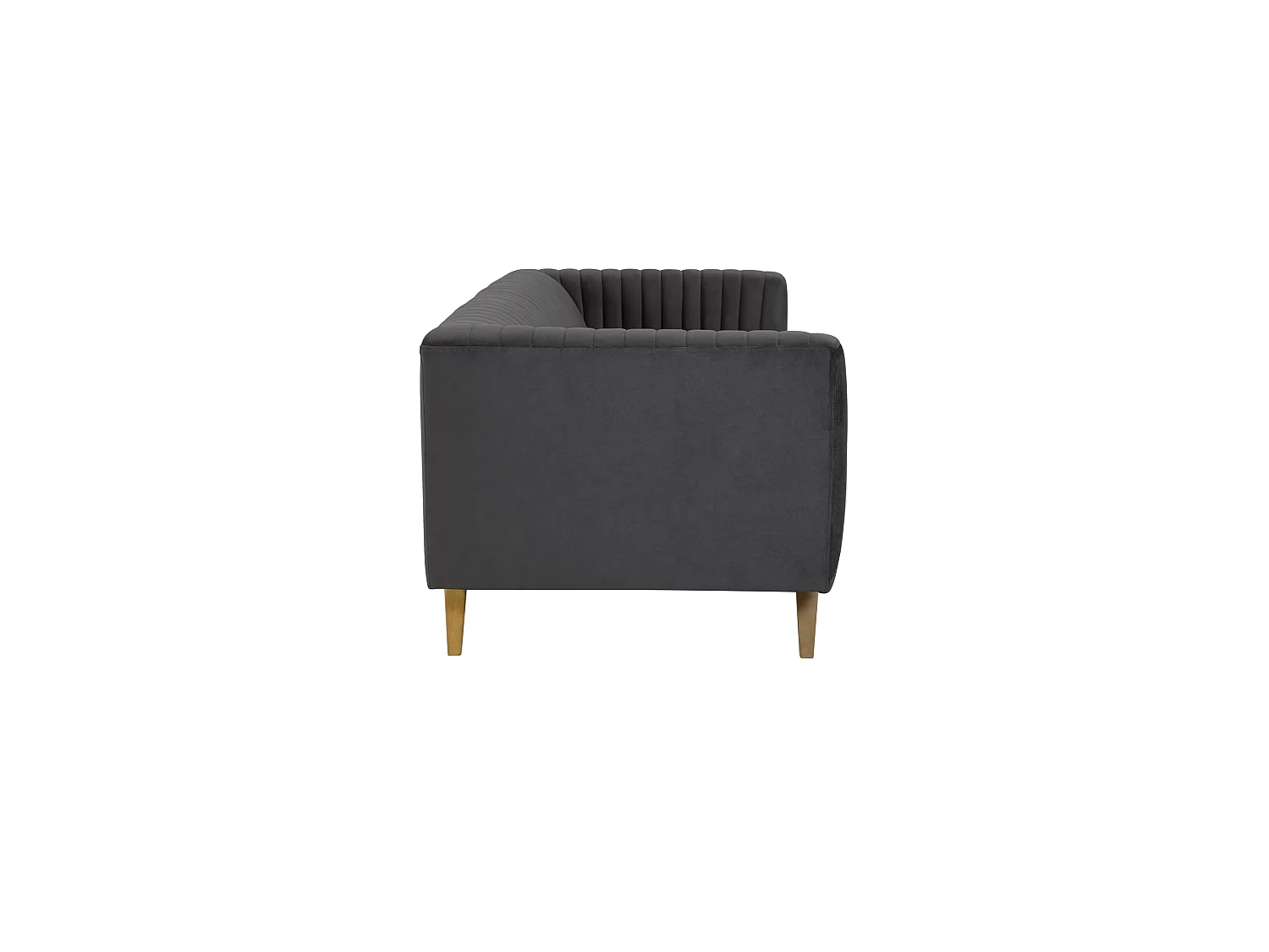 Divano 2 posti in velluto grigio - Gatsby