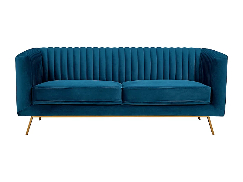 Divano a 2 posti in velluto blu scuro - Gatsby