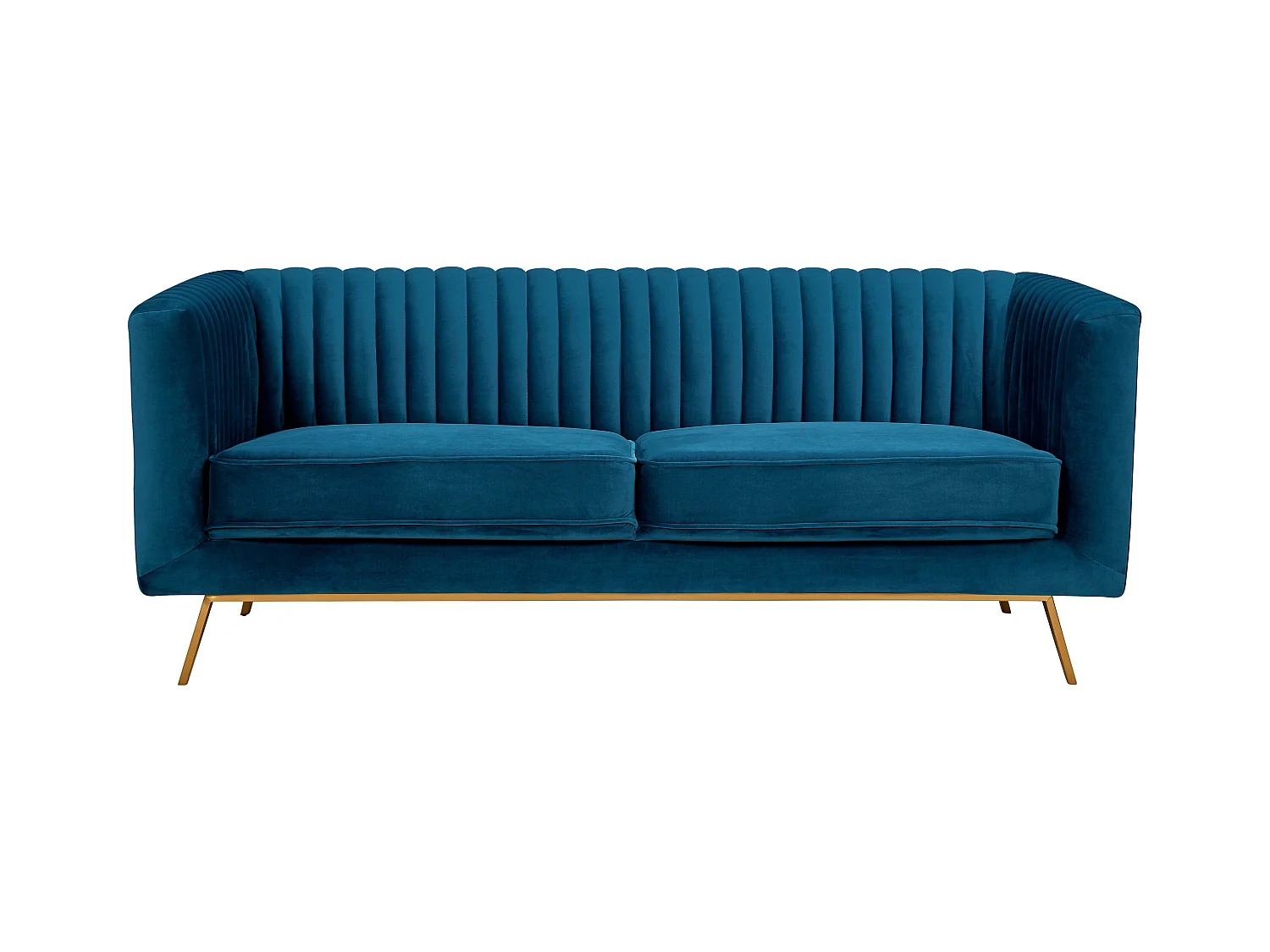 Divano a 2 posti in velluto blu scuro - Gatsby