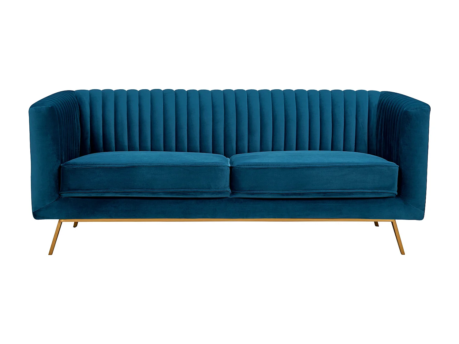 Canapé 2 places en velours bleu foncé - Gatsby