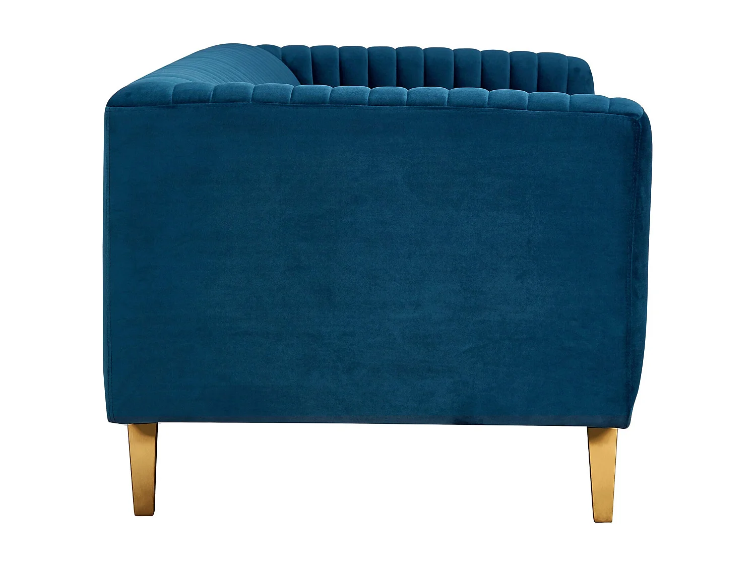 Sofá de 2 plazas en terciopelo azul oscuro - Gatsby