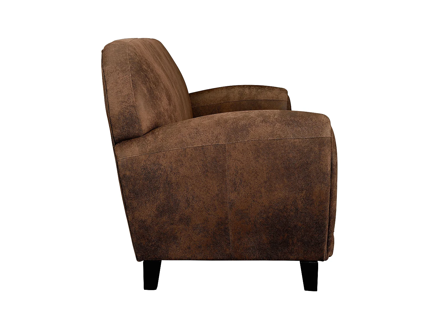 Divano a 3 posti in microfibra marrone - Club