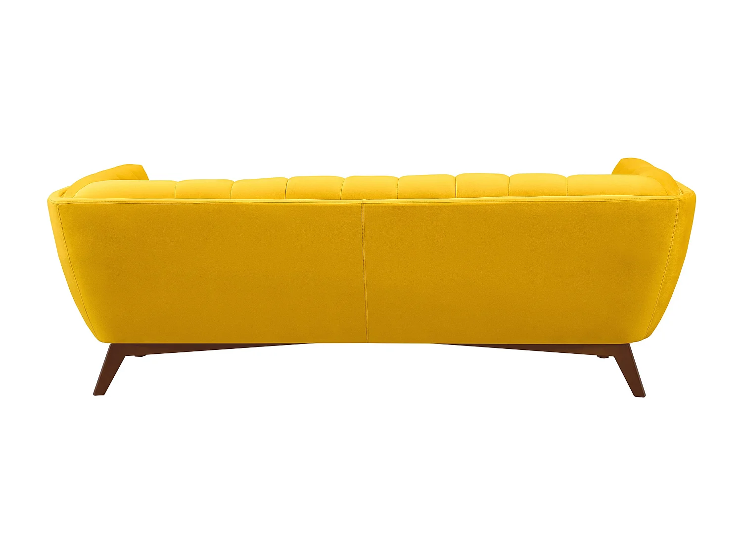 Canapé 3 places en velours jaune - Mona