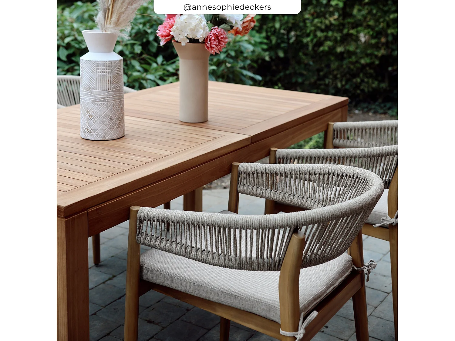 Mesa de jardín extensible 180/240cm en teca - Nido