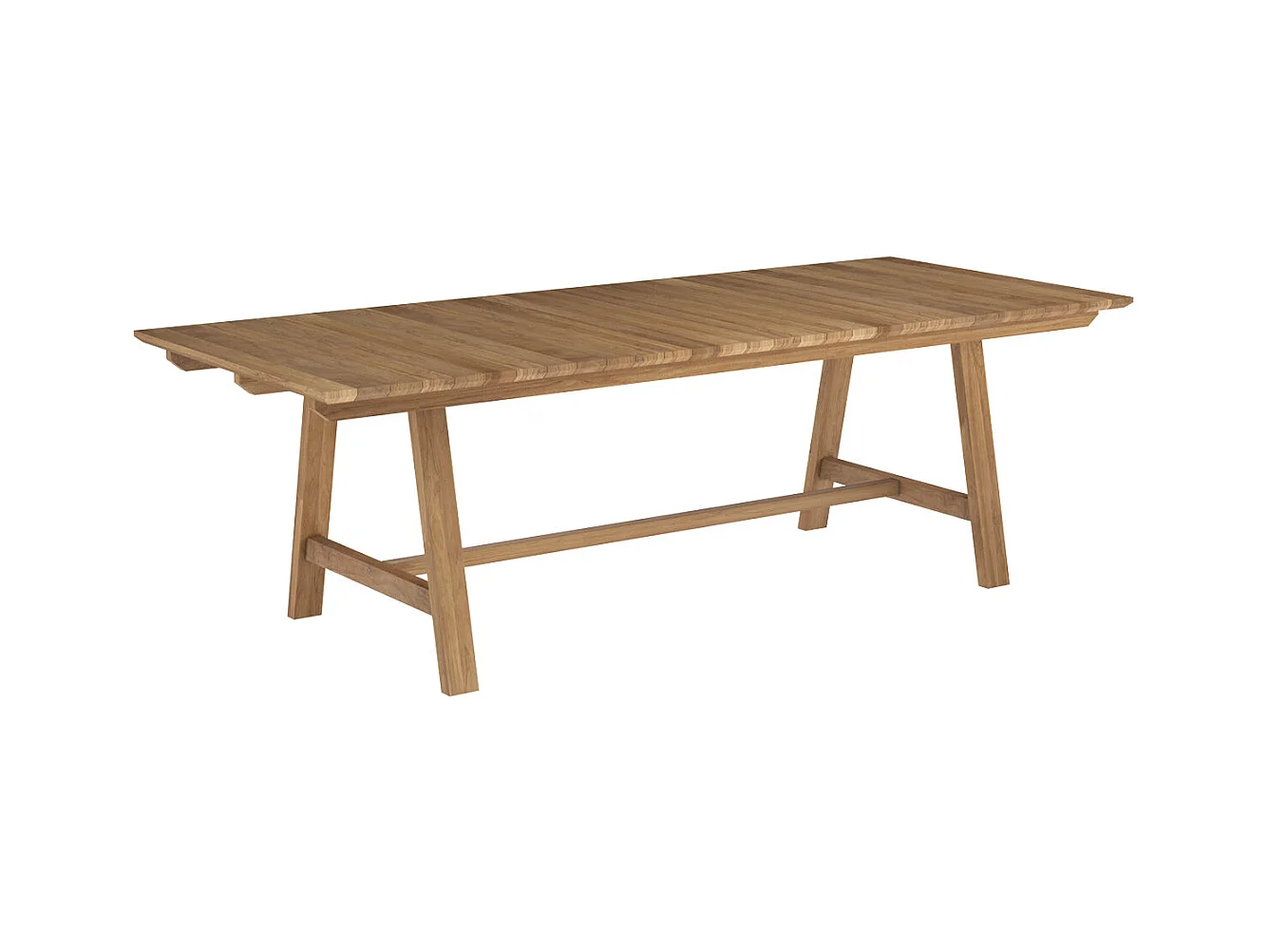 Mesa de jardín de 240 cm en madera de teca maciza - Budi
