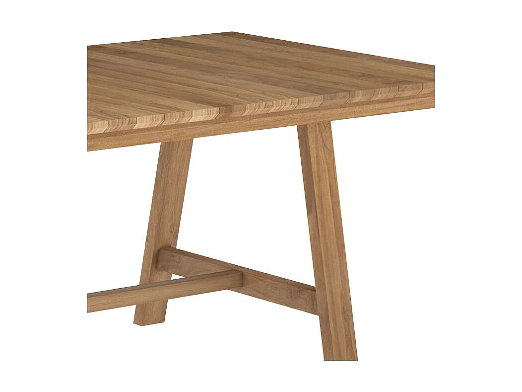 Mesa de jardín de 240 cm en madera de teca maciza - Budi